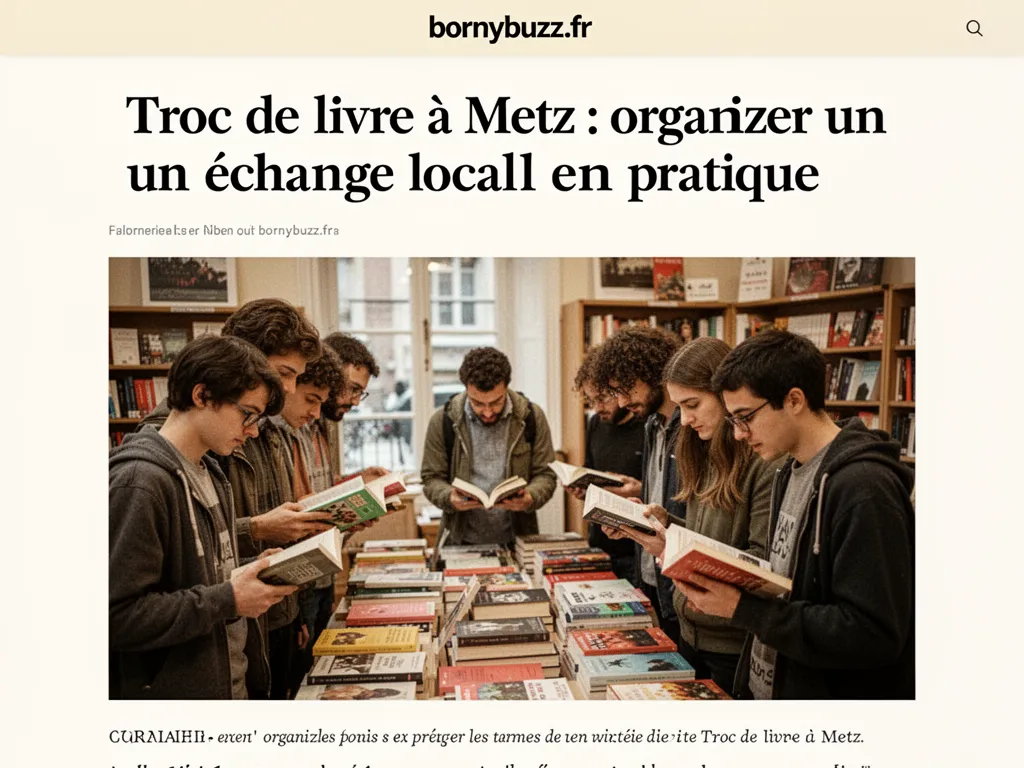 Troc de livre à Metz : organiser un échange local en pratique