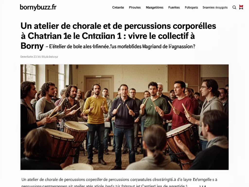 Un atelier de chorale et de percussions corporelles à Chatrian 1 : vivre le collectif à Borny