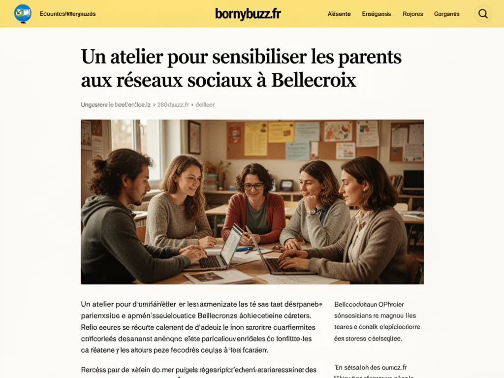 Un atelier pour sensibiliser les parents aux réseaux sociaux à Bellecroix
