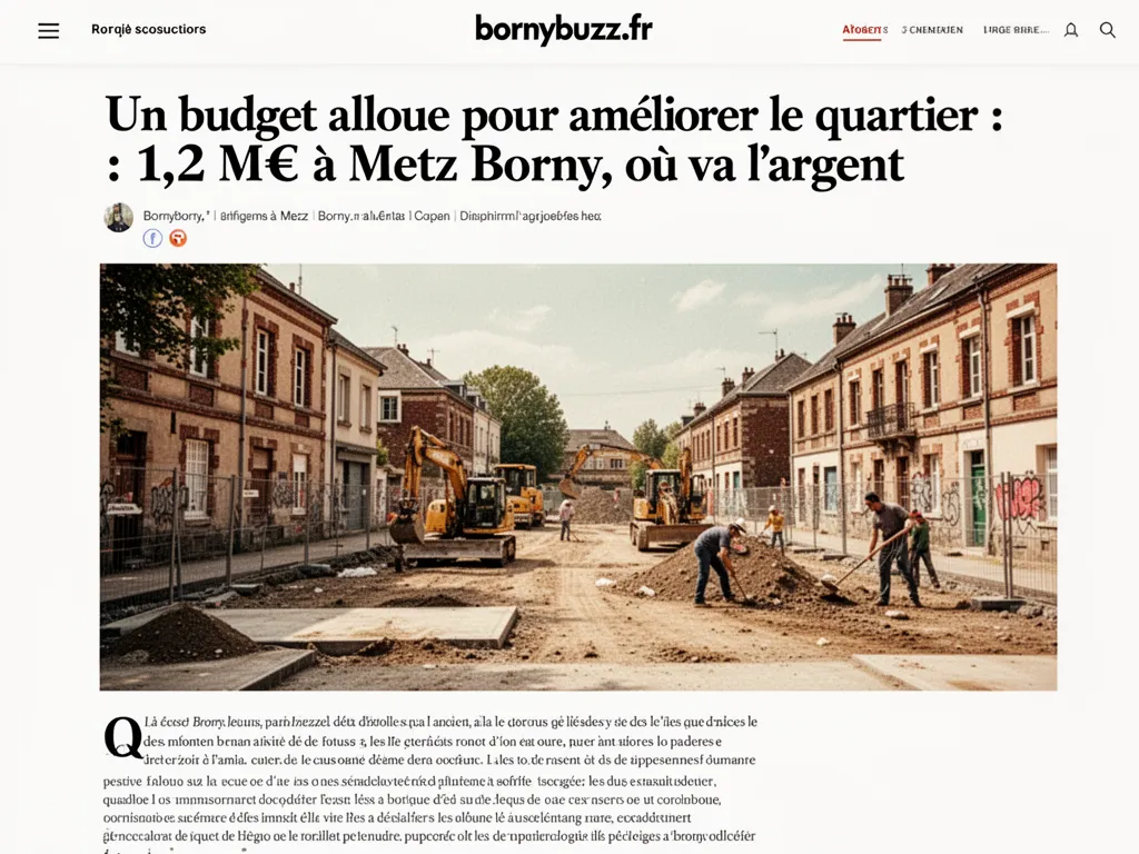 Un budget alloue pour ameliorer le quartier : 1,2 M€ à Metz Borny, où va l'argent