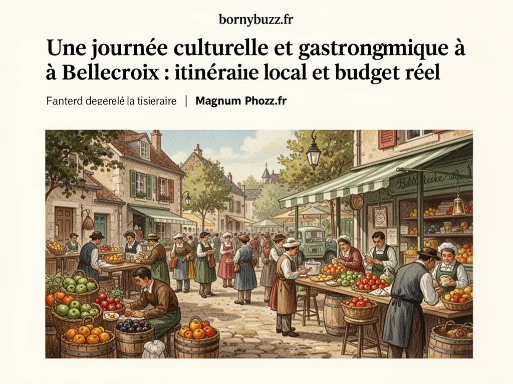 Une journée culturelle et gastronomique à Bellecroix : itinéraire local et budget réel
