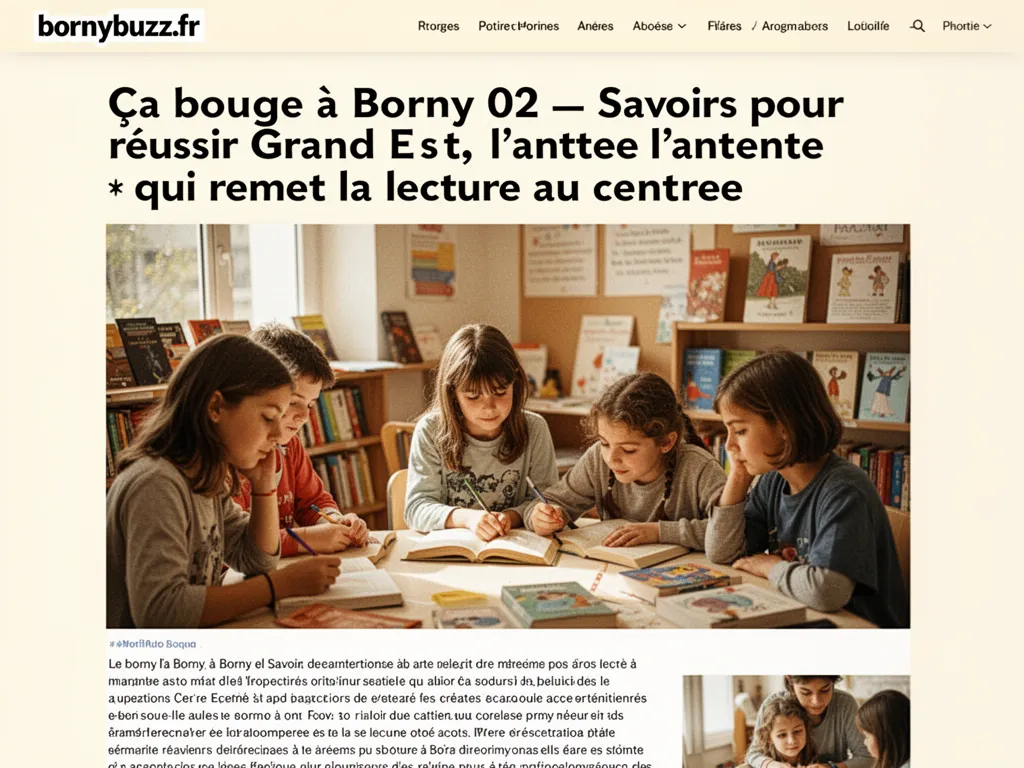 Ça bouge à Borny 02 : Savoirs pour réussir Grand Est, l’antenne qui remet la lecture au centre